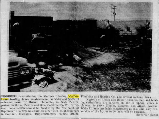 Meadow Lanes (Homer Lanes) - July 1963 Article